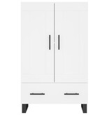 VidaXL Hoge kast 69,5x31x115 cm bewerkt hout wit