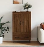 VidaXL Hoge kast 69,5x31x115 cm bewerkt hout bruin eikenkleur