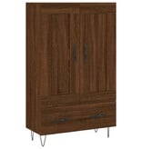 VidaXL Hoge kast 69,5x31x115 cm bewerkt hout bruin eikenkleur