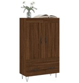 VidaXL Hoge kast 69,5x31x115 cm bewerkt hout bruin eikenkleur