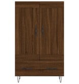 VidaXL Hoge kast 69,5x31x115 cm bewerkt hout bruin eikenkleur