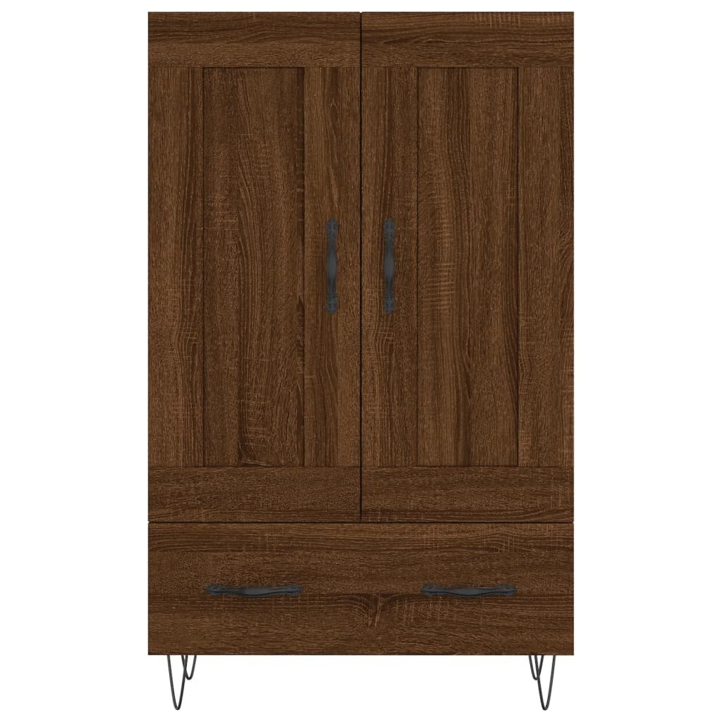 VidaXL Hoge kast 69,5x31x115 cm bewerkt hout bruin eikenkleur
