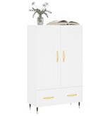 VidaXL Hoge kast 69,5x31x115 cm bewerkt hout wit