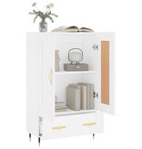 VidaXL Hoge kast 69,5x31x115 cm bewerkt hout wit