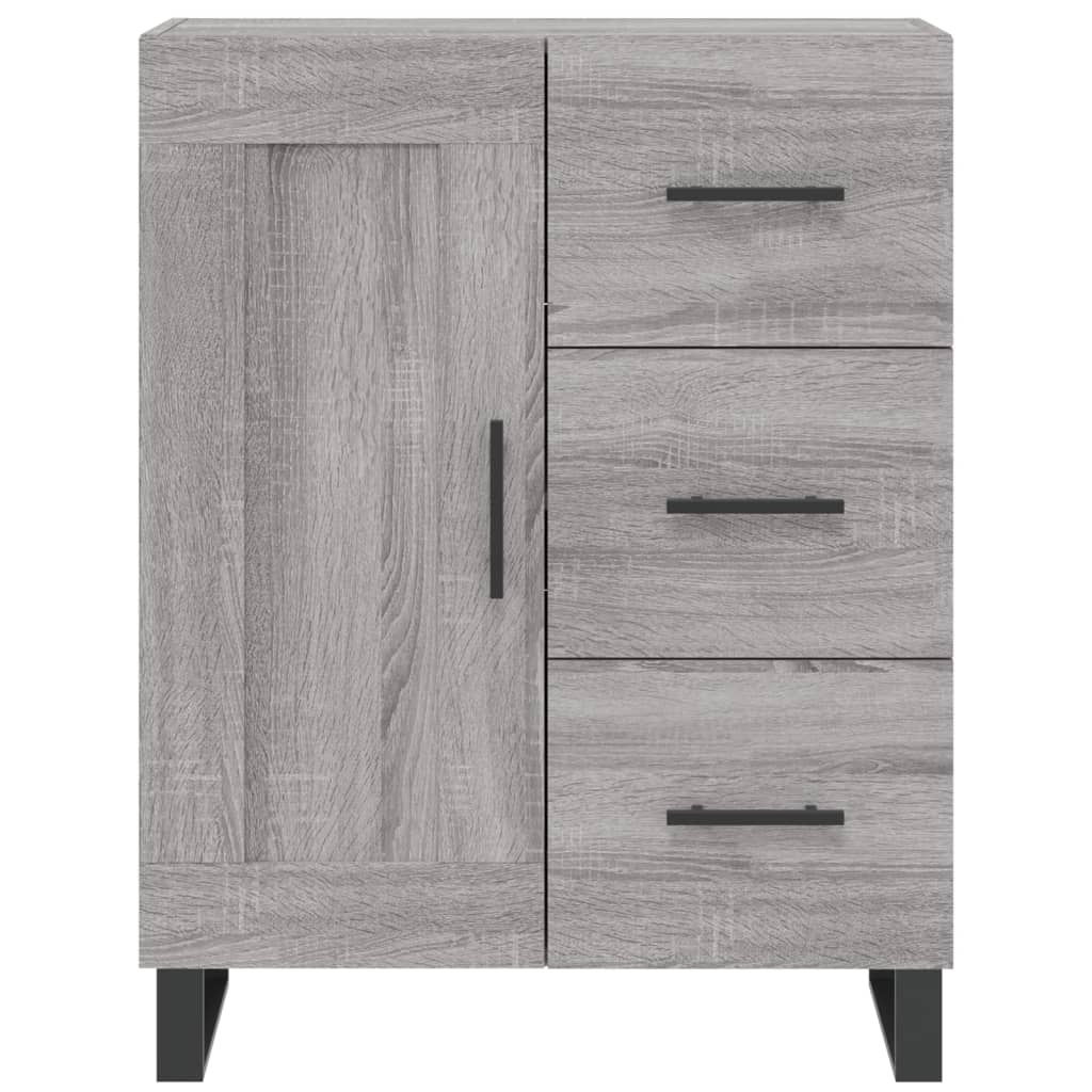 VidaXL Dressoir 69,5x34x90 cm bewerkt hout grijs sonoma eikenkleurig