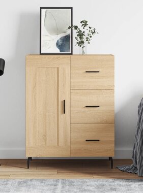 VidaXL Dressoir 69,5x34x90 cm bewerkt hout sonoma eikenkleurig