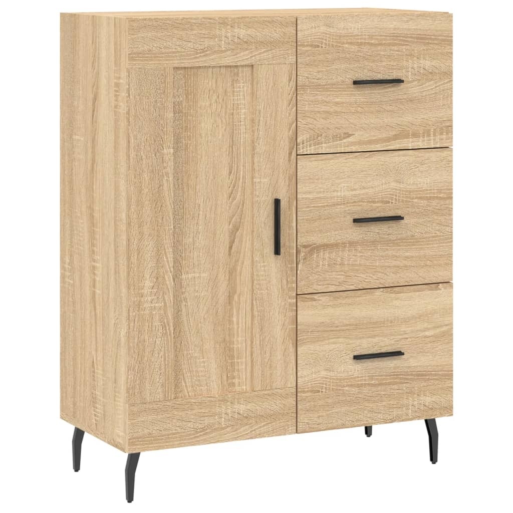 VidaXL Dressoir 69,5x34x90 cm bewerkt hout sonoma eikenkleurig