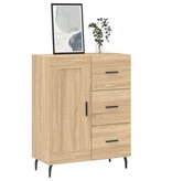 VidaXL Dressoir 69,5x34x90 cm bewerkt hout sonoma eikenkleurig