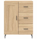 VidaXL Dressoir 69,5x34x90 cm bewerkt hout sonoma eikenkleurig