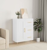 VidaXL Dressoir 69,5x34x90 cm bewerkt hout wit