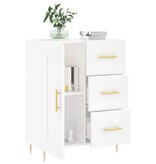 VidaXL Dressoir 69,5x34x90 cm bewerkt hout wit