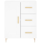 VidaXL Dressoir 69,5x34x90 cm bewerkt hout wit