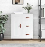 VidaXL Dressoir 69,5x34x90 cm bewerkt hout wit