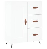 VidaXL Dressoir 69,5x34x90 cm bewerkt hout wit