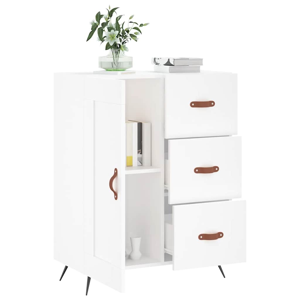 VidaXL Dressoir 69,5x34x90 cm bewerkt hout wit