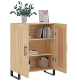 VidaXL Dressoir 69,5x34x90 cm bewerkt hout sonoma eikenkleurig