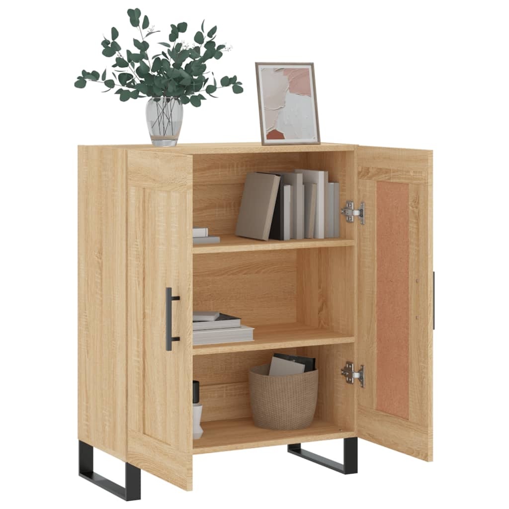 VidaXL Dressoir 69,5x34x90 cm bewerkt hout sonoma eikenkleurig