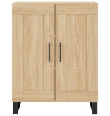 VidaXL Dressoir 69,5x34x90 cm bewerkt hout sonoma eikenkleurig