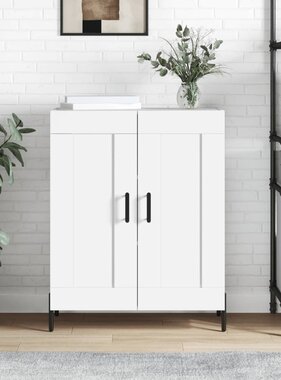 VidaXL Dressoir 69,5x34x90 cm bewerkt hout wit