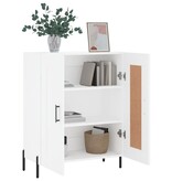 VidaXL Dressoir 69,5x34x90 cm bewerkt hout wit