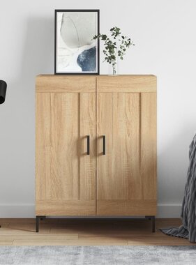 VidaXL Dressoir 69,5x34x90 cm bewerkt hout sonoma eikenkleurig