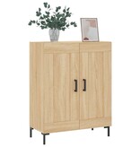 VidaXL Dressoir 69,5x34x90 cm bewerkt hout sonoma eikenkleurig