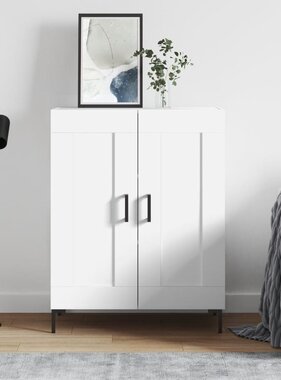 VidaXL Dressoir 69,5x34x90 cm bewerkt hout wit