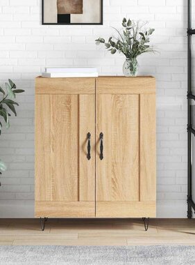 VidaXL Dressoir 69,5x34x90 cm bewerkt hout sonoma eikenkleurig