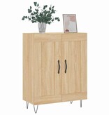 VidaXL Dressoir 69,5x34x90 cm bewerkt hout sonoma eikenkleurig