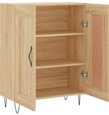 VidaXL Dressoir 69,5x34x90 cm bewerkt hout sonoma eikenkleurig