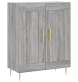 VidaXL Dressoir 69,5x34x90 cm bewerkt hout grijs sonoma eikenkleurig