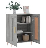 VidaXL Dressoir 69,5x34x90 cm bewerkt hout grijs sonoma eikenkleurig