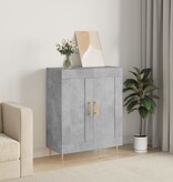 VidaXL Dressoir 69,5x34x90 cm bewerkt hout betongrijs