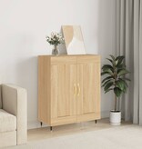 VidaXL Dressoir 69,5x34x90 cm bewerkt hout sonoma eikenkleurig