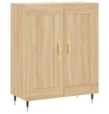 VidaXL Dressoir 69,5x34x90 cm bewerkt hout sonoma eikenkleurig