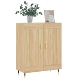 VidaXL Dressoir 69,5x34x90 cm bewerkt hout sonoma eikenkleurig