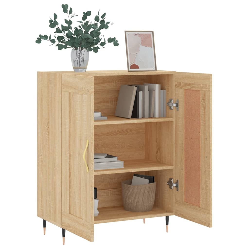 VidaXL Dressoir 69,5x34x90 cm bewerkt hout sonoma eikenkleurig