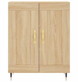 VidaXL Dressoir 69,5x34x90 cm bewerkt hout sonoma eikenkleurig