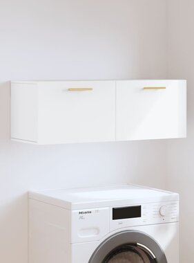 VidaXL Wandkast 100x36,5x35 cm bewerkt hout wit