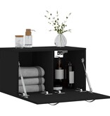VidaXL Wandkast 60x36,5x35 cm bewerkt hout zwart