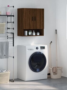 VidaXL Wandkast 60x31x70 cm bewerkt hout bruin eikenkleur