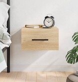 VidaXL Nachtkastje wandgemonteerd 35x35x20 cm sonoma eikenkleurig