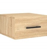 VidaXL Nachtkastje wandgemonteerd 35x35x20 cm sonoma eikenkleurig