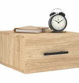 VidaXL Nachtkastje wandgemonteerd 35x35x20 cm sonoma eikenkleurig