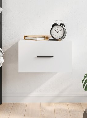 VidaXL Nachtkastje wandgemonteerd 35x35x20 cm wit