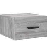 VidaXL Nachtkastje wandgemonteerd 35x35x20 cm grijs sonoma eikenkleur