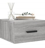 VidaXL Nachtkastje wandgemonteerd 35x35x20 cm grijs sonoma eikenkleur