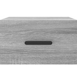 VidaXL Nachtkastje wandgemonteerd 35x35x20 cm grijs sonoma eikenkleur