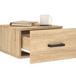 VidaXL Nachtkastjes 2 st wandgemonteerd 35x35x20 cm sonoma eikenkleur