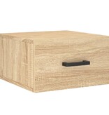 VidaXL Nachtkastjes 2 st wandgemonteerd 35x35x20 cm sonoma eikenkleur